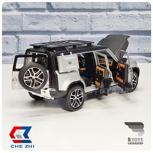 ماکت لندروور دیفندر نقره ای چژی (Landrover defender Chezhi)مقیاس:1/24 — تصویر ۲