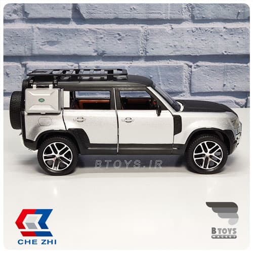 ماکت لندروور دیفندر نقره ای چژی (Landrover defender Chezhi)مقیاس:1/24 — تصویر ۴