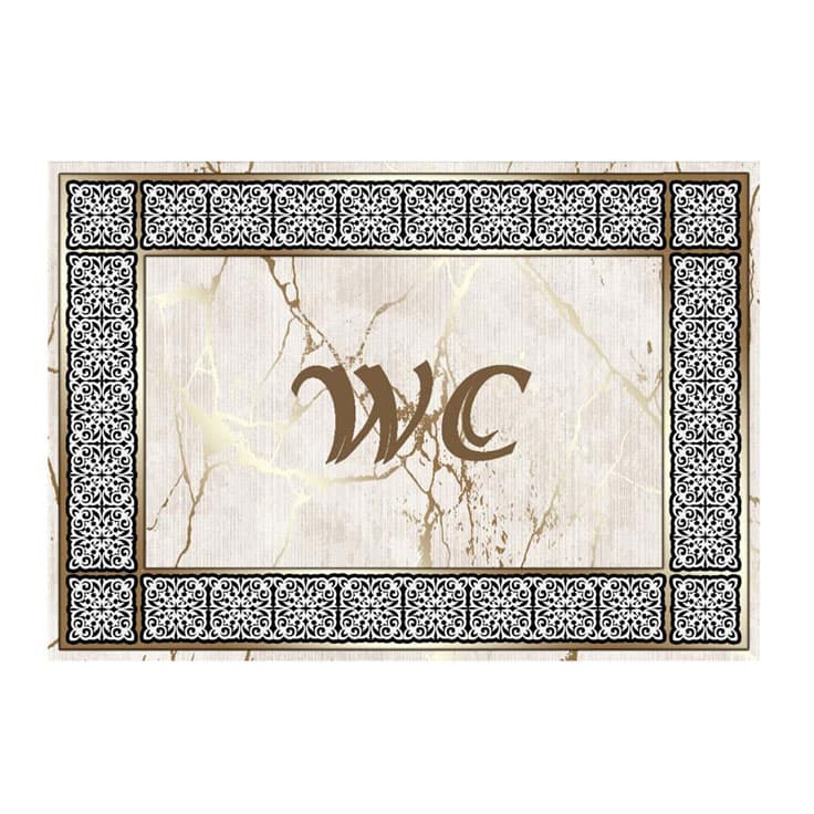 پادری مخمل پشت دات طرح wc 50*80