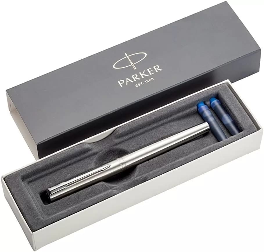 خودنویس ژوتر تمام استیل گیره کروم – Parker Jotter Chrome Fountain Pen