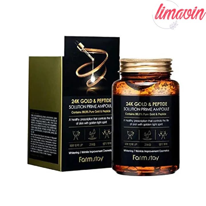 ژل آبرسان فارم استی مدل طلا و پپتاید روشن کننده و ضدچروک حجم 250 میلی لیتر