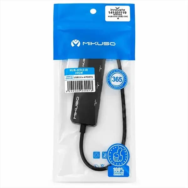 هاب 4 پورت MIKUSO USB2.0 مدل HUB-010 طول 30CM — تصویر ۳