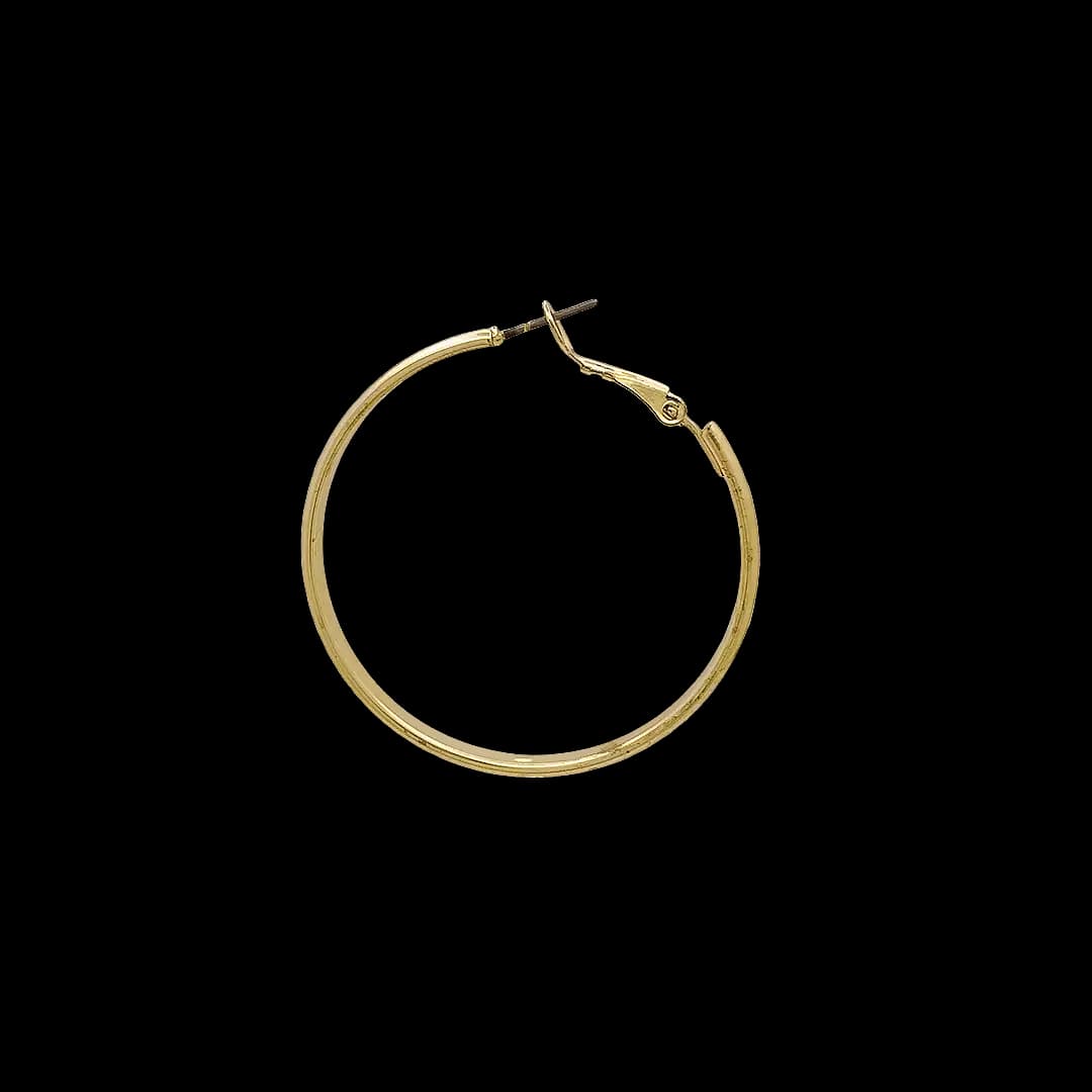 گوشواره حلقهای ساده طلایی (مدل کلاسیک/Classic Gold) — تصویر ۵