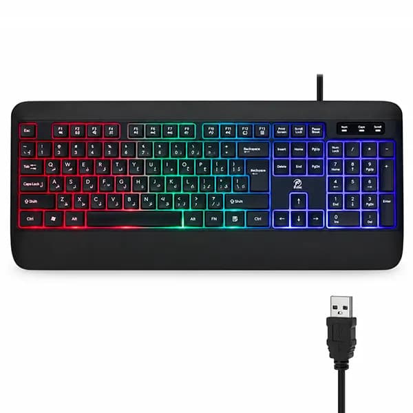 کیبورد مخصوص بازی RGB پی نت مدل KB-1400 — تصویر ۲
