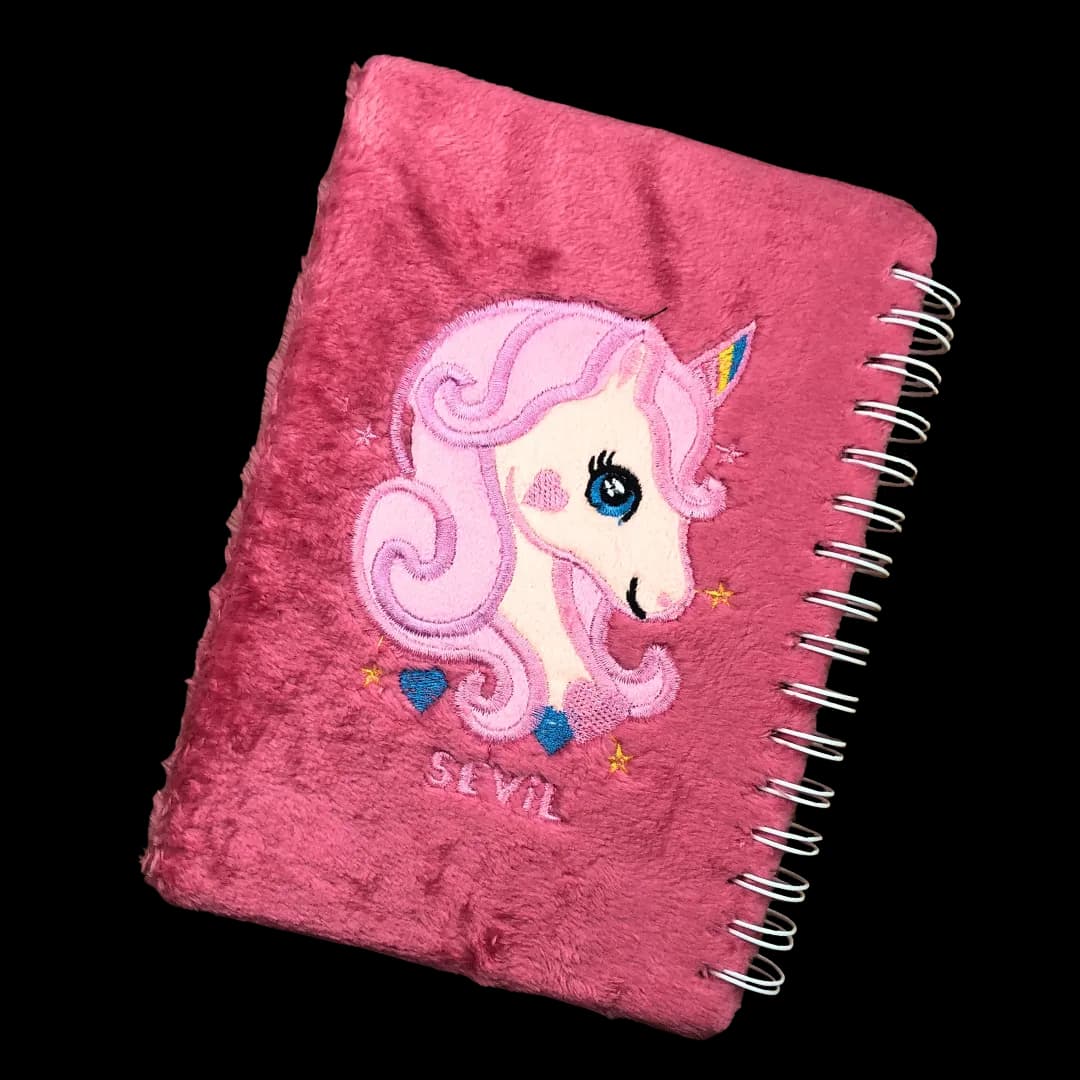 دفتر سیمی یونیکورن پشمالو | مدل فِلافی (Fluffy Unicorn) — تصویر ۴