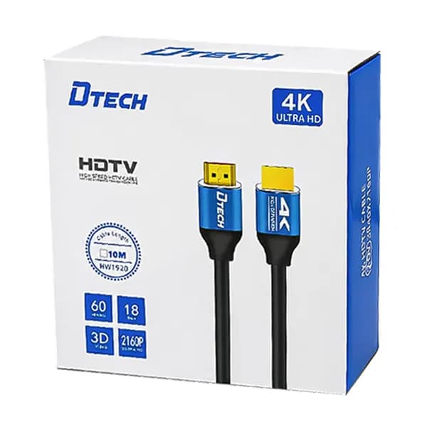 کابل DTECH HDMI 4K / V2 طول 10 متر — تصویر ۳