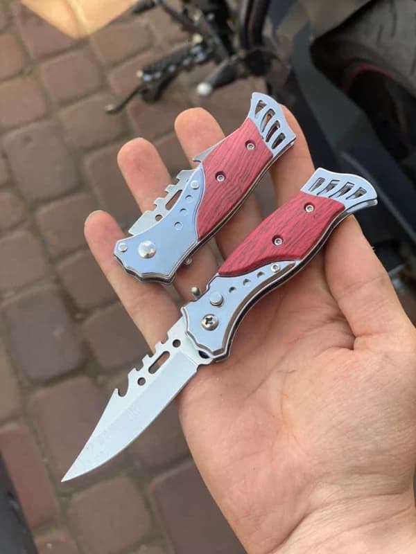 چاقو فشاری اتوماتیک و ضامن دار سایز کوچک mahi همراه با جعبه — تصویر ۲
