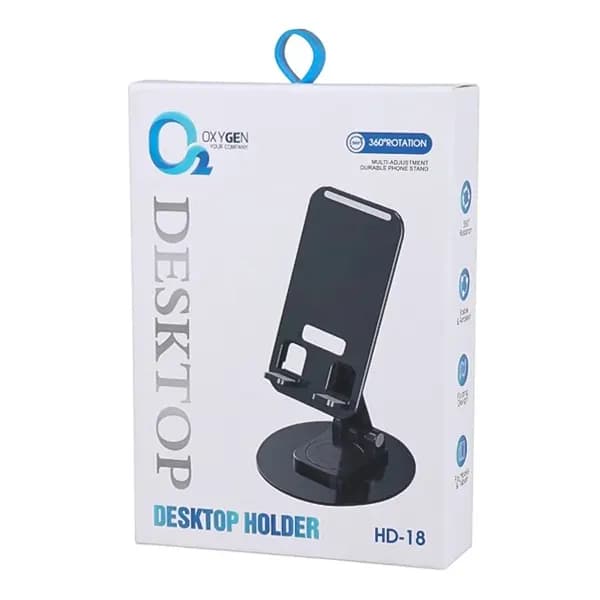 پایه نگهدارنده رومیزی موبایل چرخشی اکسیژن مدل HD-18 — تصویر ۳