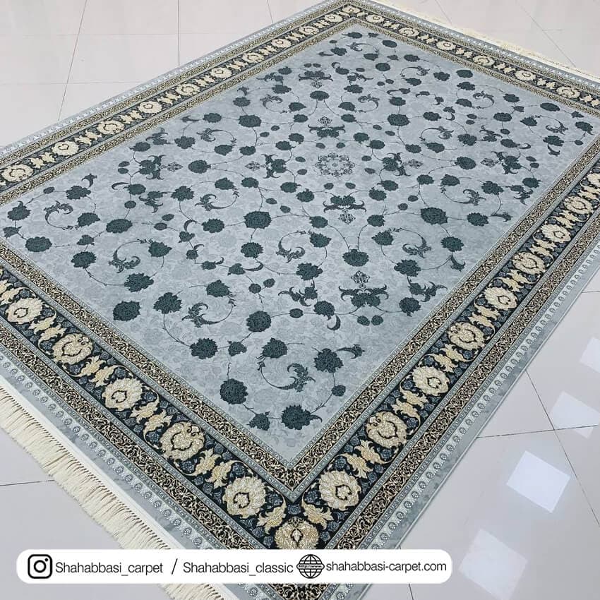 فرش کلاسیک کد 3069 (قصر) نقره ای