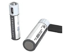 پک ۴ تایی باتری نیم قلمی شارژی پاورولوژی Powerology AAA Rechargeable Battery PRUBAAA4 — تصویر ۳