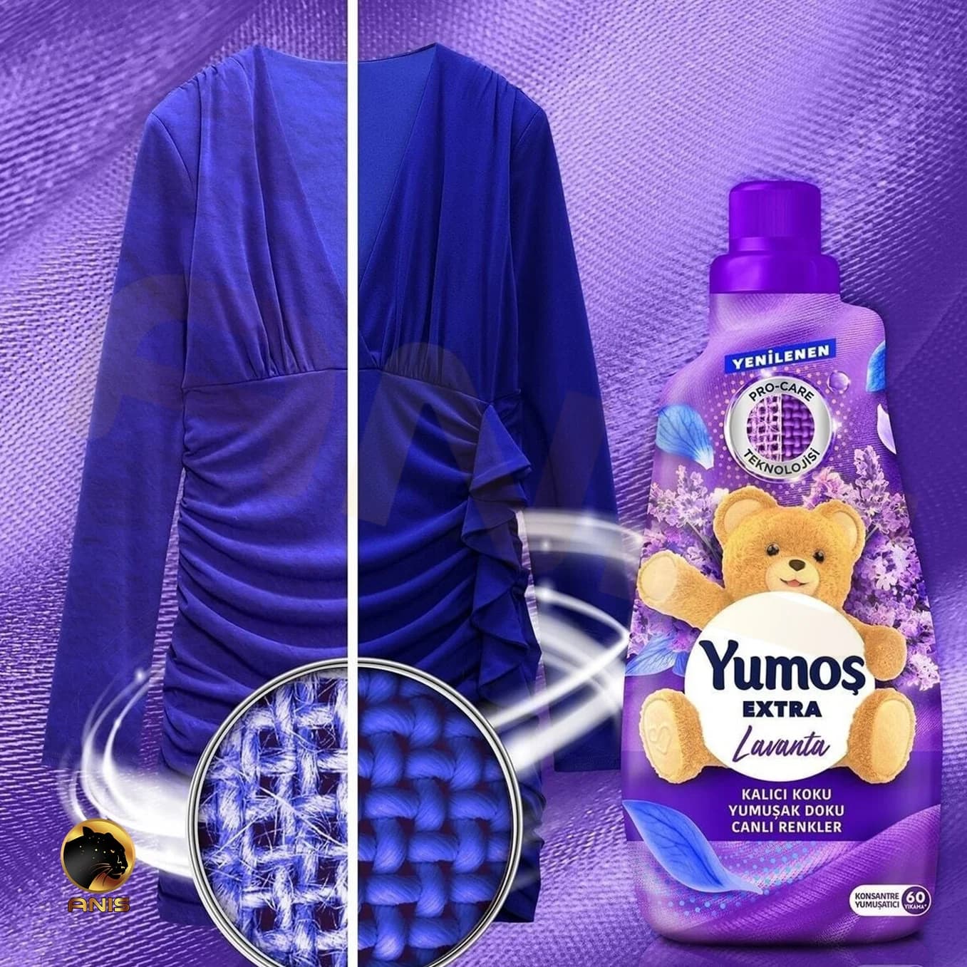 مایع نرم کننده Lavanta یوموش با رایحه اسطوخودوس 1440 میل — تصویر ۵
