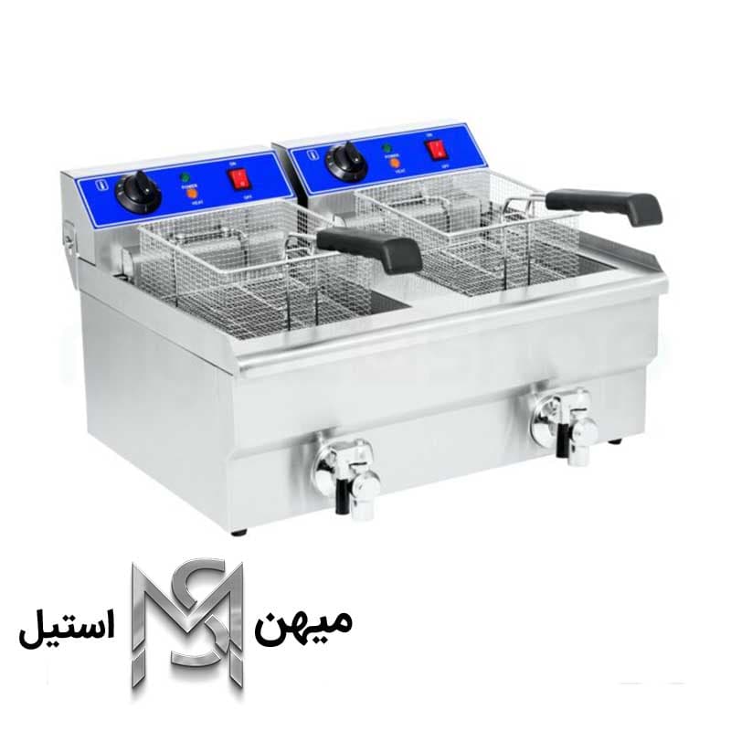 سرخ کن برقی 13+13 لیتری زیکو مدل HEF-1000 V