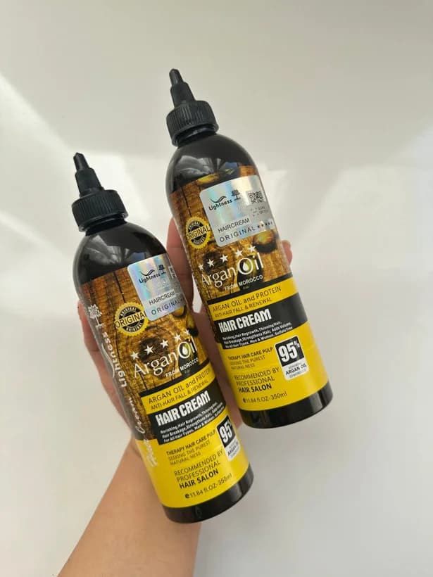 کرم مو آرگان لایتنس مدل Argan Oil