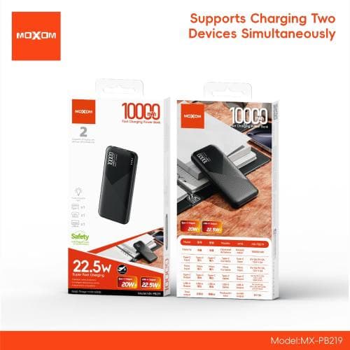 پاوربانک 10000mAh موکسوم مدل MX-PB202