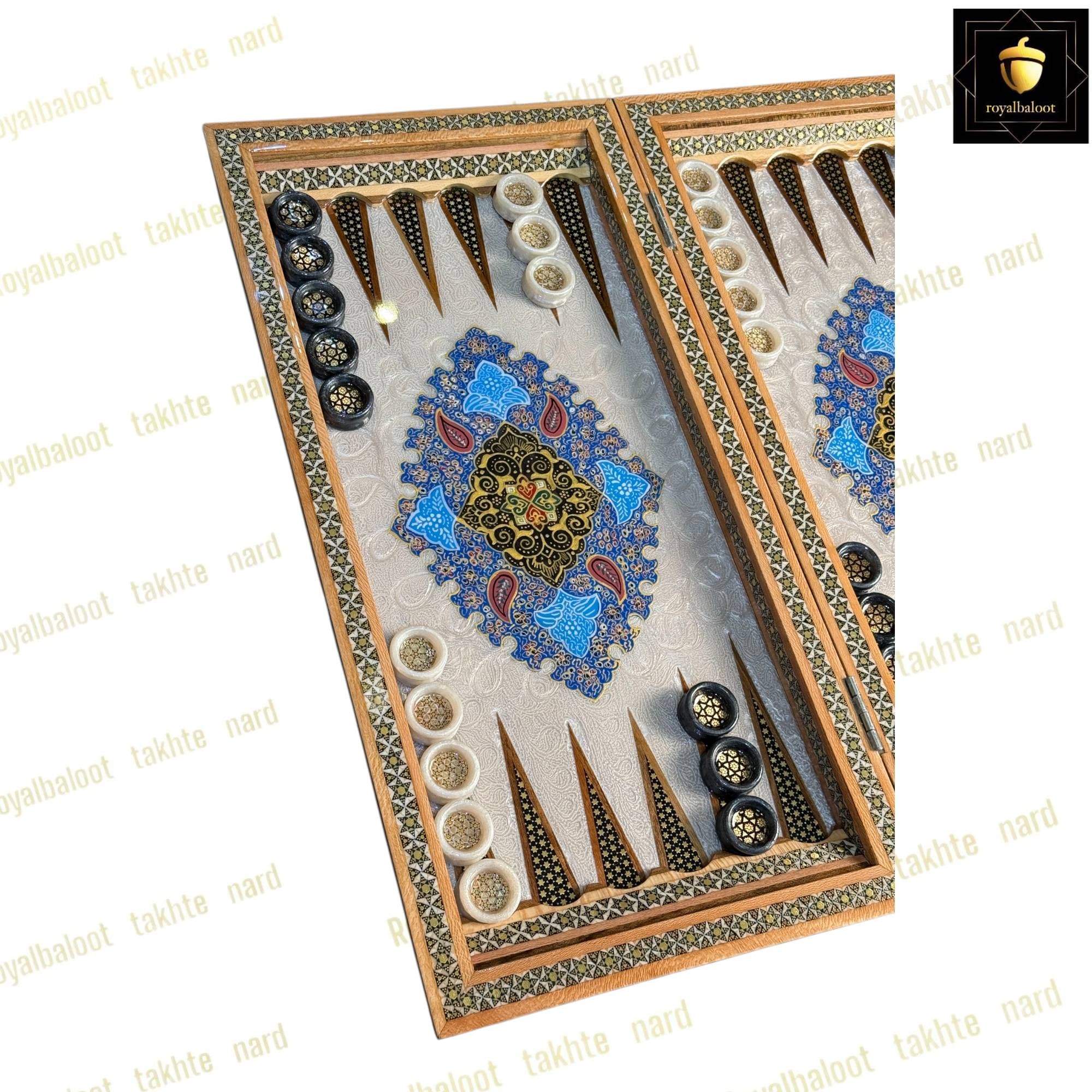 تخته نرد خاتم نقاشی تذهیب کلکسیونی کد 527 — تصویر ۴