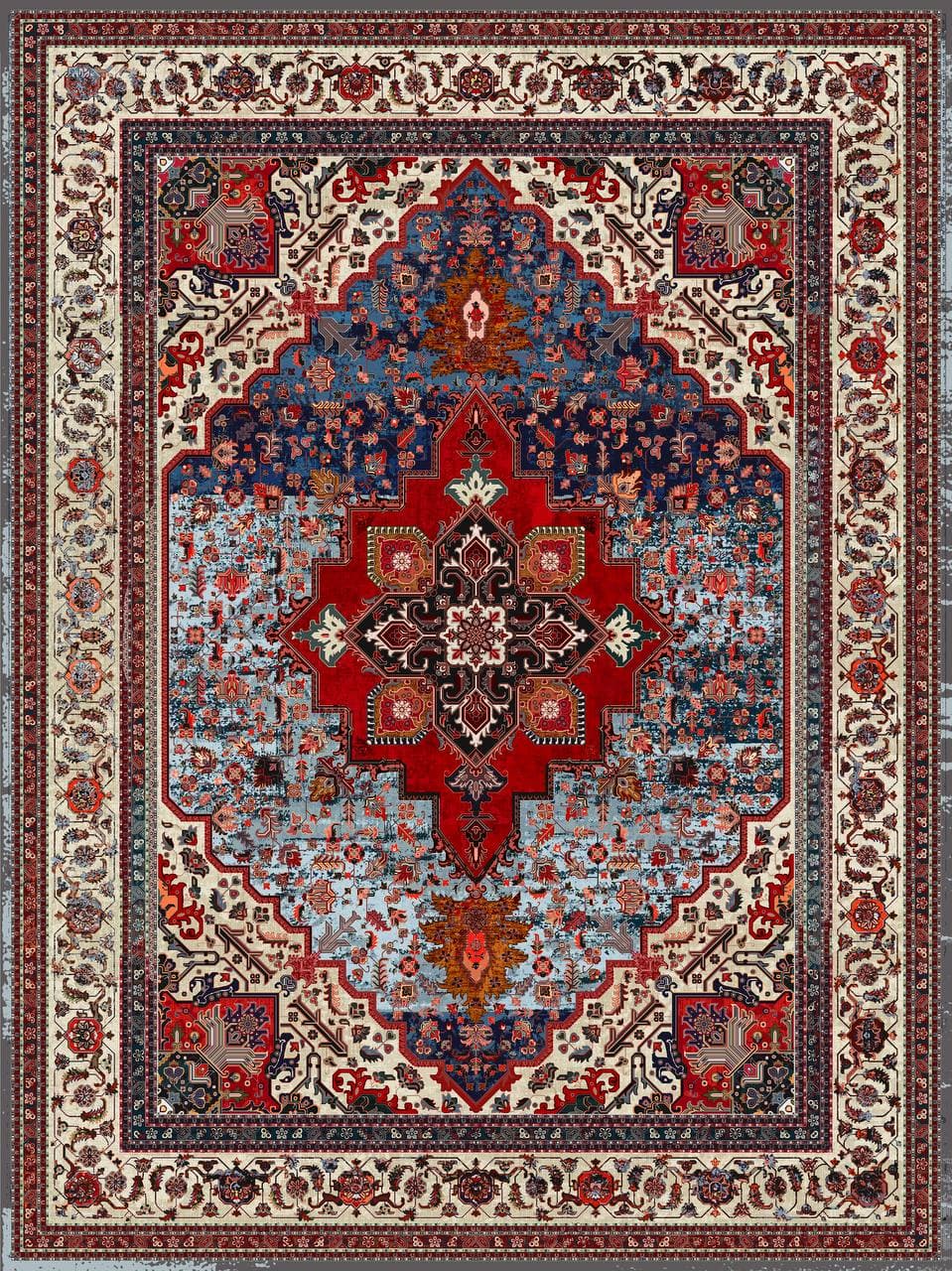 روفرشی کشدار طرح سنتی مخمل شانل ابریشم کد R_f13646