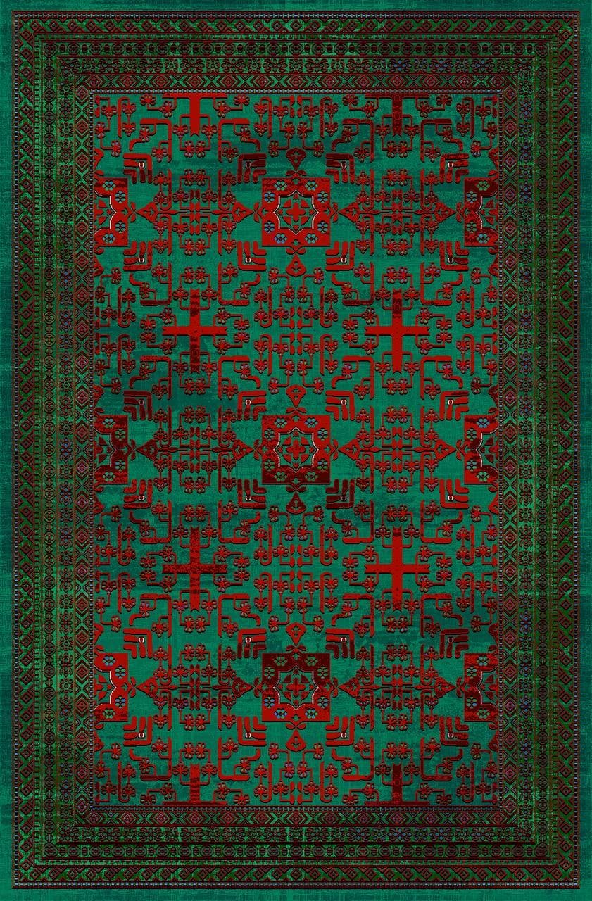 روفرشی کشدار گبه مخمل شانل ابریشم کد R_f13625
