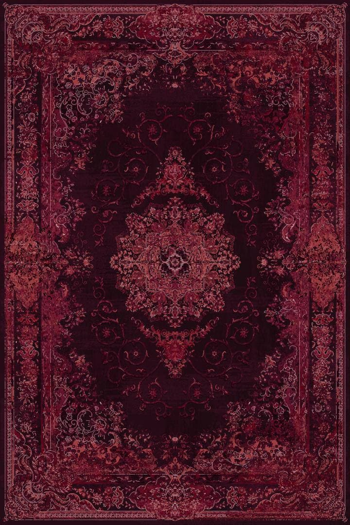 روفرشی کشدار طرح زرشکی مخمل شانل ابریشم کد R_f13583