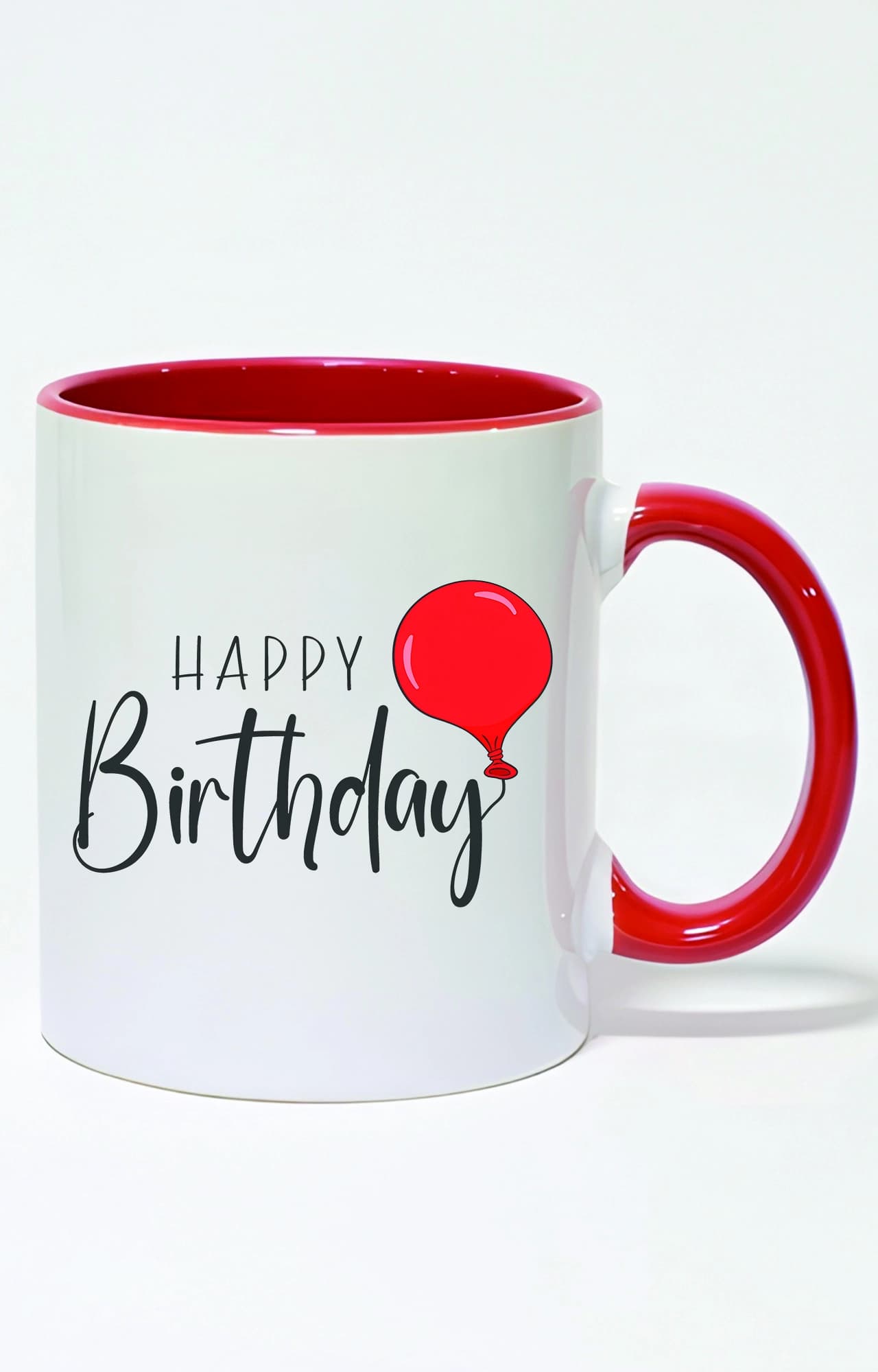 ماگ دسته و داخل رنگی طرح تولد happy birthday کد 4821 — تصویر ۲