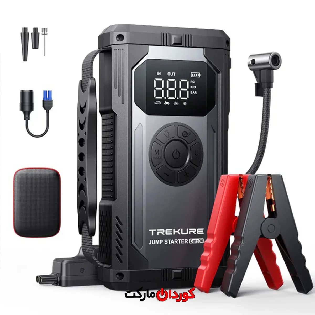 جامپ استارتر و کمپرسور هوا 23800mAh برند TREKURE مدل BETA06سفارش آلمان