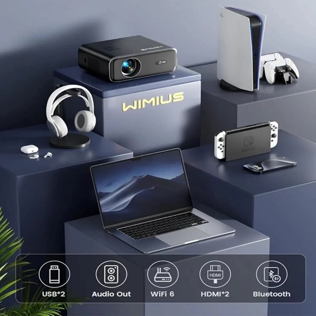 ویدیو پروژکتور ویمیوس فوکوس اتوماتیک WIMIUS مدل P62 — تصویر ۴