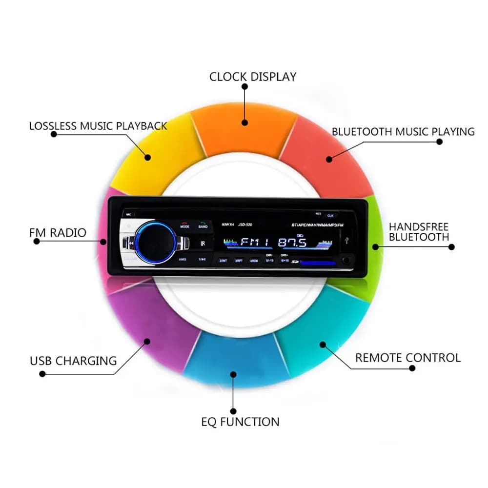 پخش خودرو بلوتوثی JSD-520 BT با پورت USB/SD کد 27776 — تصویر ۸