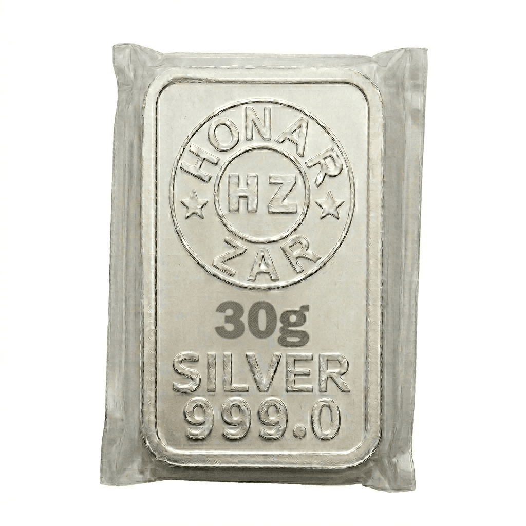 شمش نقره ۳۰ گرمی عیار ۹۹۹ (30g Silver Bar 999 Fine)