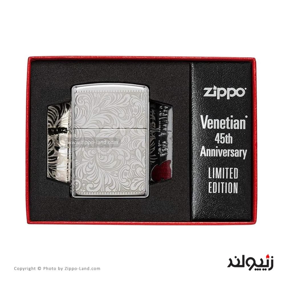 فندک زیپو مدل Venetian 45th Anniversary limited edition کد 60004949 — تصویر ۳