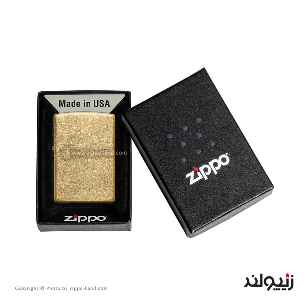 فندک زیپو مدل Classic Tumbled Brass کد 49477 — تصویر ۶