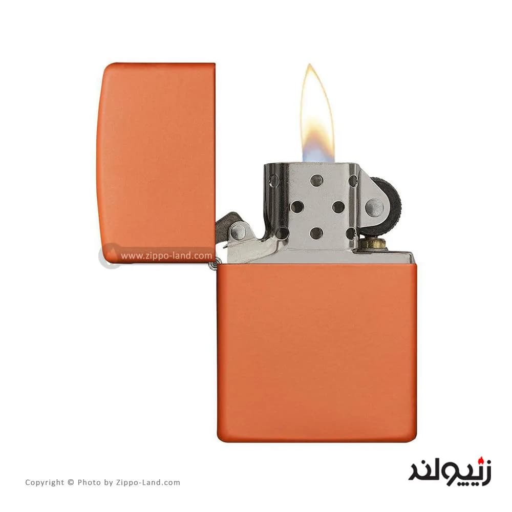 فندک زیپو مدل Classic Orange Matte کد 231 — تصویر ۴