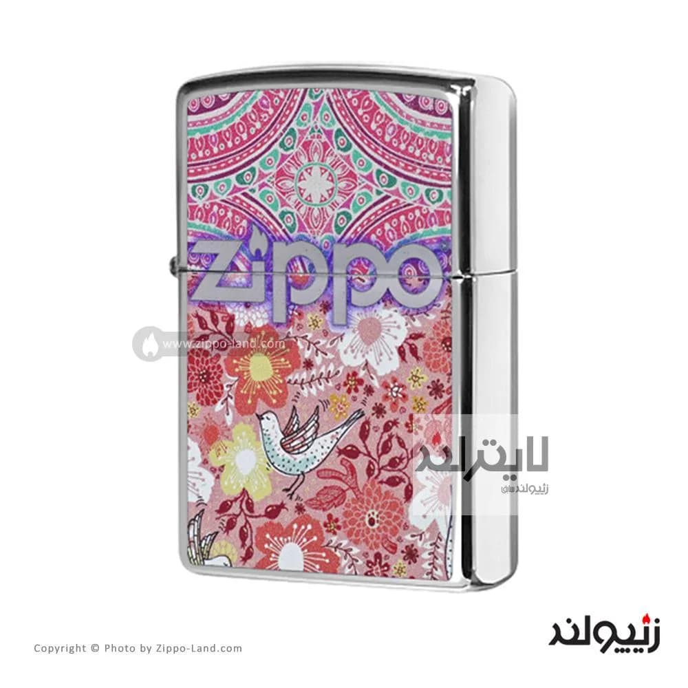فندک زیپو مدل Boho 4 Flowers Patterns کد 28851 — تصویر ۲