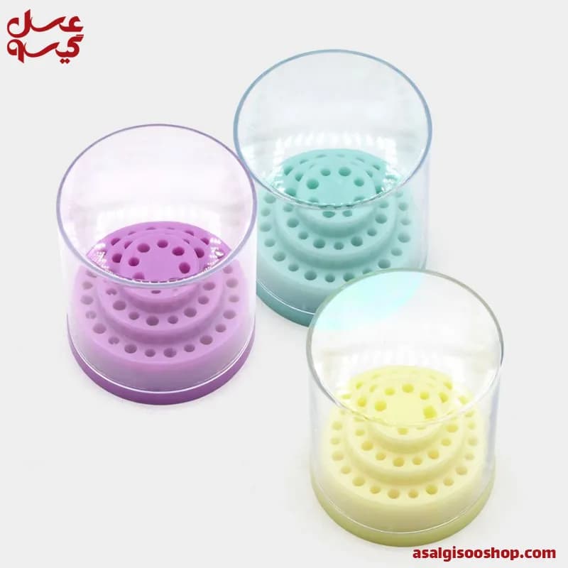 استند سر سوهان دربدار ناخن |Generic Nail Drill Bit Storage Stand with Lid – 48 Slots| کد 2462 — تصویر ۲