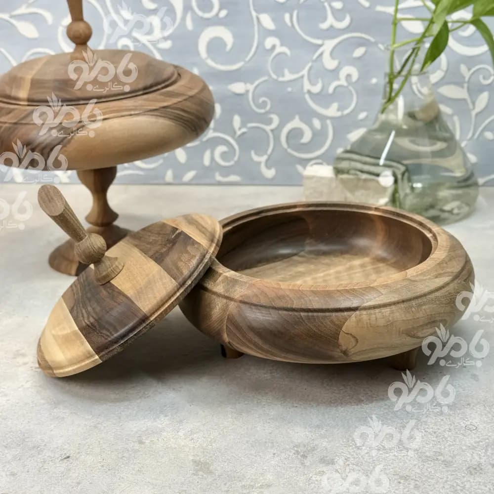 شکلات چوبی گردو پایه دار 2سایز 25سانت — تصویر ۳