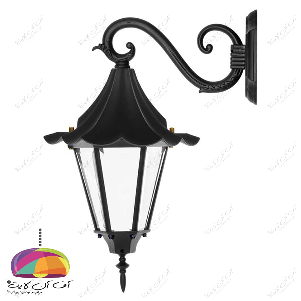 چراغ دیواری حیاطی مدل چتری شاخه سناتور2 شب تاب