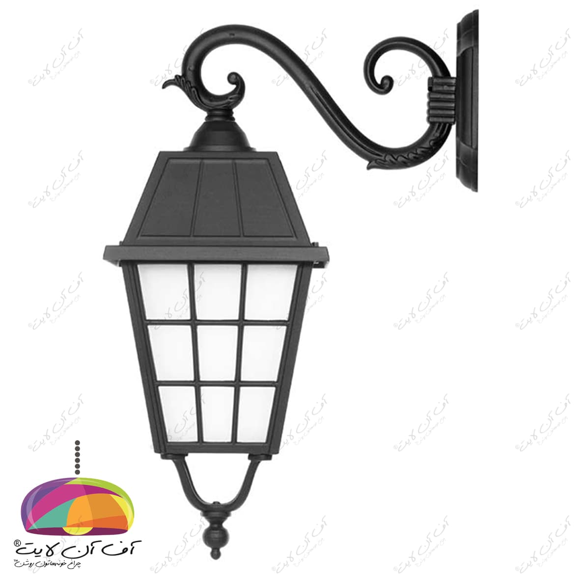چراغ دیواری حیاطی مدل ونیز شاخه سناتور2 شب تاب