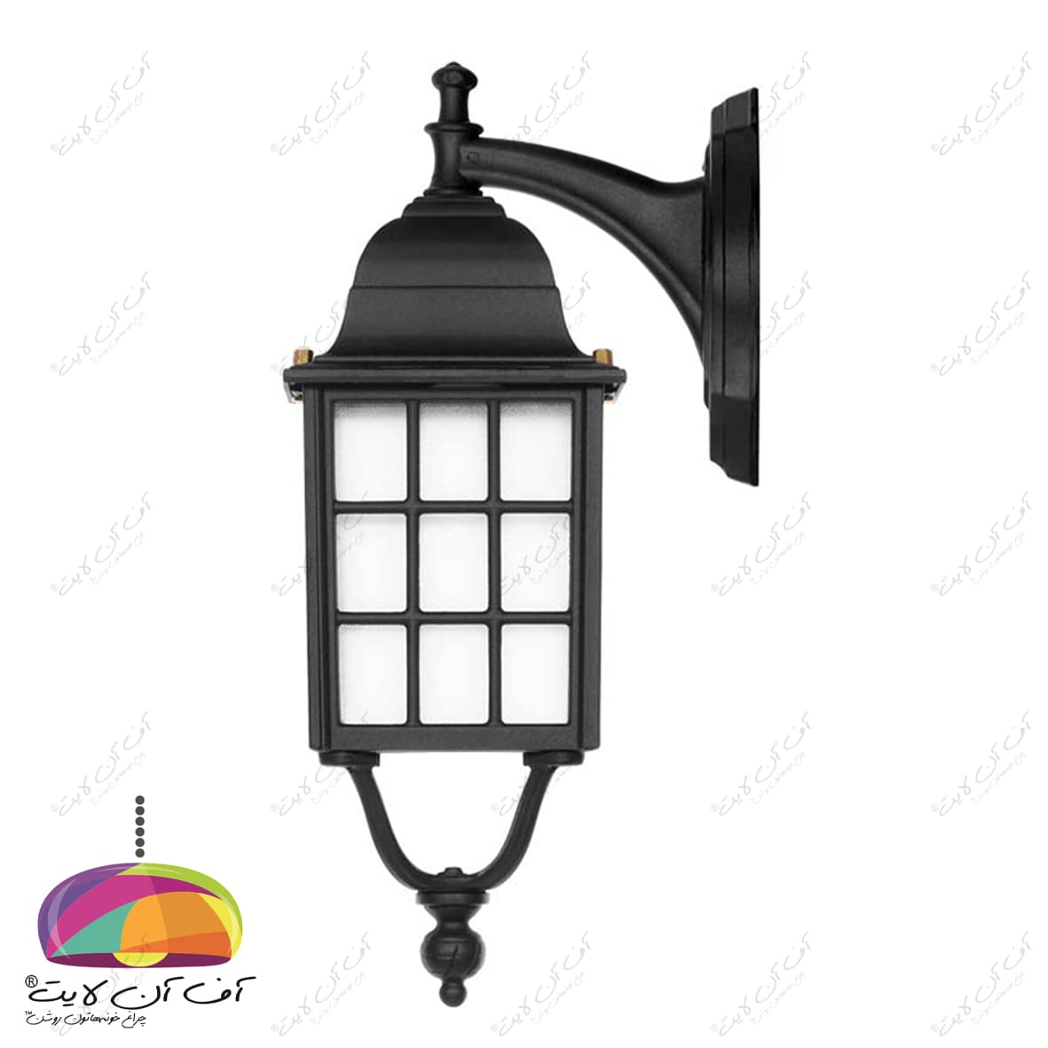 چراغ دیواری حیاطی مدل مشبک شاخه فانتزی2 شب تاب