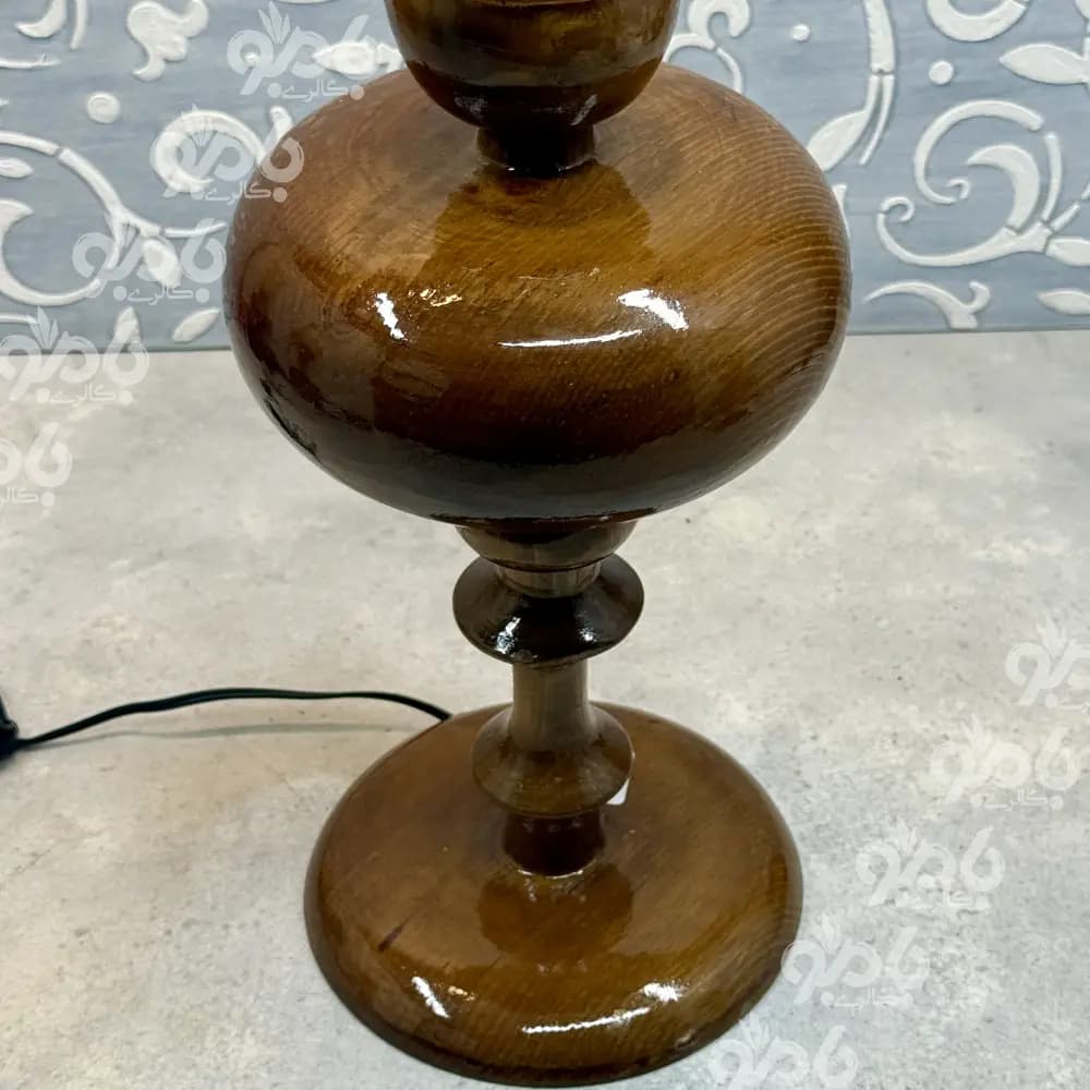 آباژور شمعدانی چوبی کد 015 — تصویر ۵