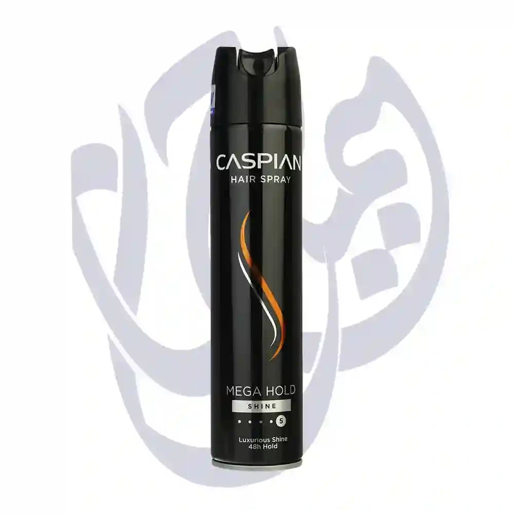 اسپری حالت دهنده مو مشکی کاسپین فوق قوی شماره 6 حجم CASPIAN MEGA HOLD 250ml