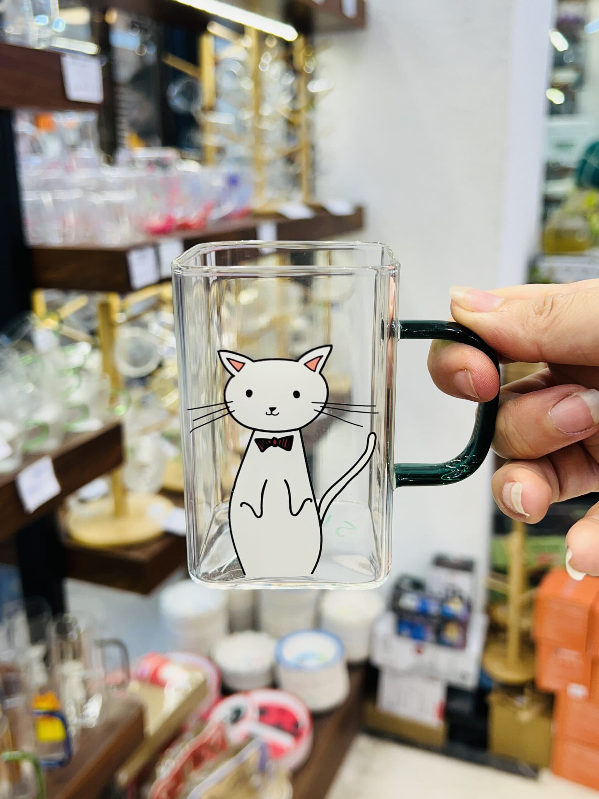لیوان مربع پیرکس طرح دار shz8-6*10 — تصویر ۳