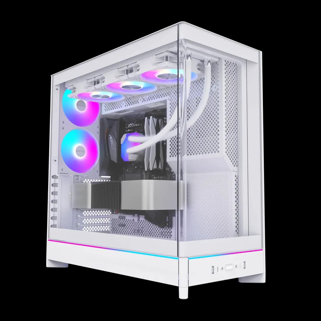 کیس گیمینگ مونتک مدل HS02 PRO White — تصویر ۹