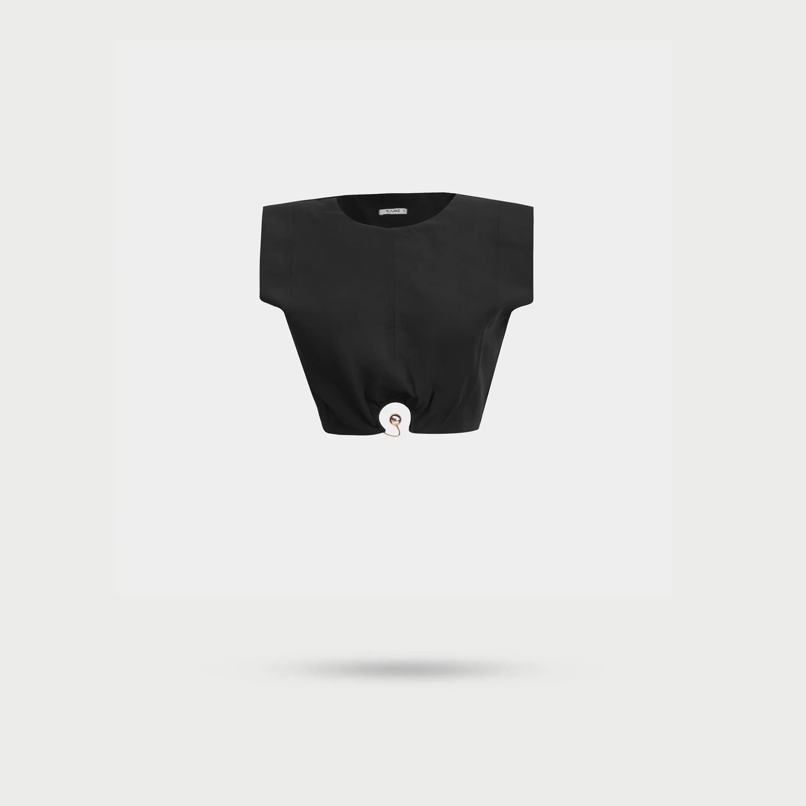 تاپ یقه گرد حلقه دار مدل 1010231 — تصویر ۲