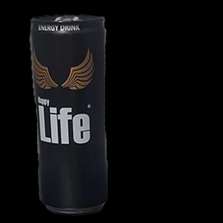 نوشیدنی انرژیزا هپی لایف ایرانی (Happy Life) مدل کلاسیک 250 میل – عمده باکس 24 عددی — تصویر ۲