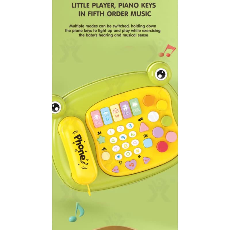 اسباب بازی ناب سل مدل تلفن قورباغه موزیکال toy telephone music — تصویر ۷