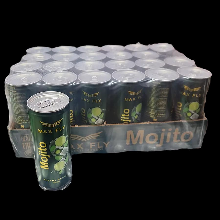 نوشیدنی انرژیزا مکس فلای مدل Mojito (موهیتو لیمو و نعنا) 250 میل – عمده باکس 24 عددی
