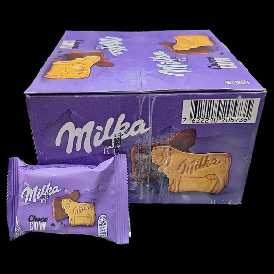 بیسکوئیت شکلاتی میلکا با طرح گاو (Choco cow) 40 گرمی – عمده بسته 24 عددی