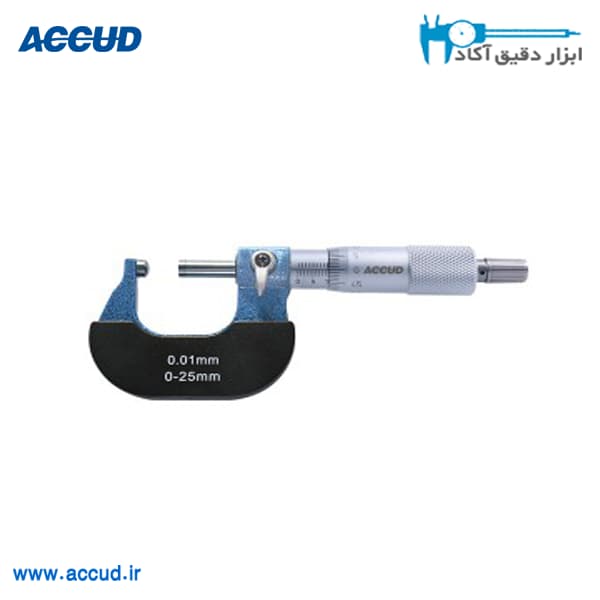 میکرومتر لوله سر کروی 25-0 میلی متر Accud (اکود با گارانتی شرکتی) مدل 340-001-02