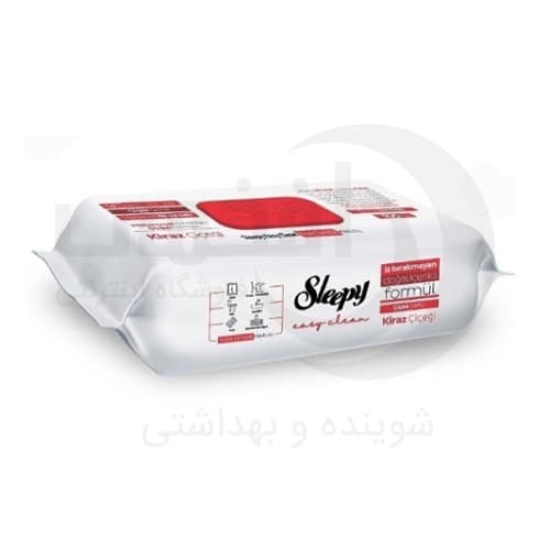 دستمال مرطوب اسلیپی بسته100عددی چندمنظوره مدل شکوفه گیلاس Sleepy