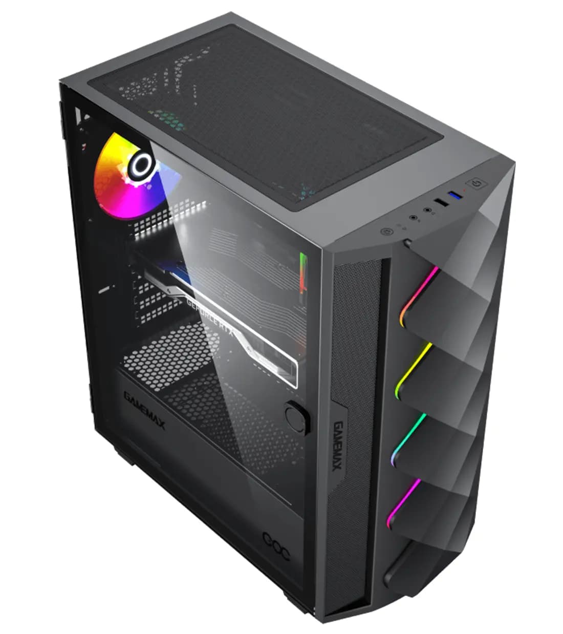 کیس کامپیوتر گیم مکس GameMax Diamond COC ARGB Mid Tower Black — تصویر ۳