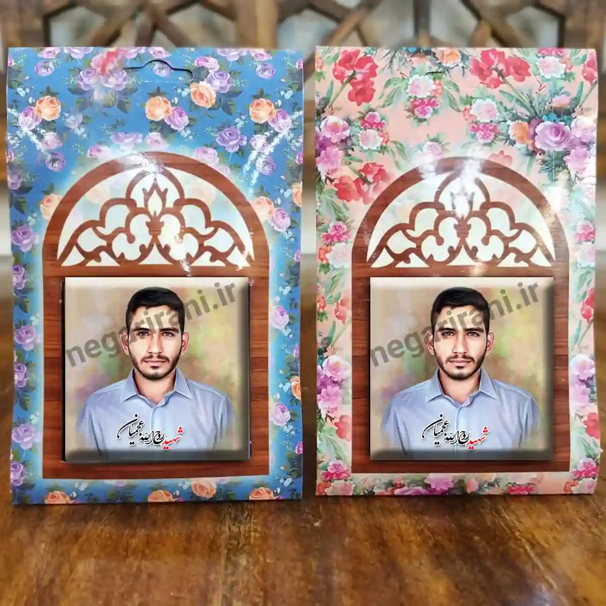 تندیس کاشی پنجره ای شهید روح الله عجمیان مدل 2Z52 — تصویر ۵