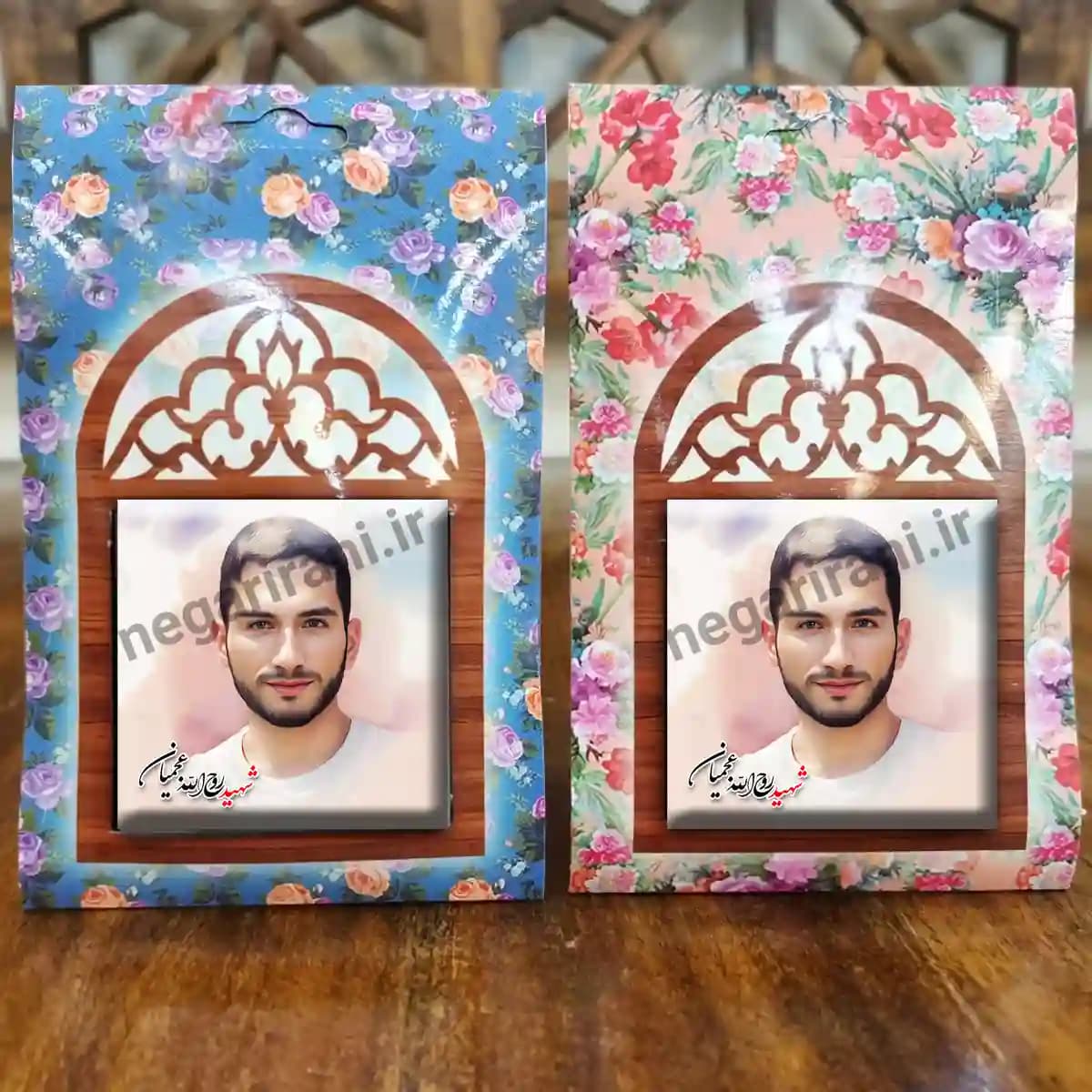 تندیس کاشی پنجره ای شهید روح الله عجمیان مدل 2Z51 — تصویر ۵